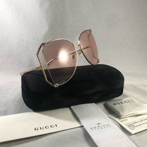 gucci pink oversized sunglasses
